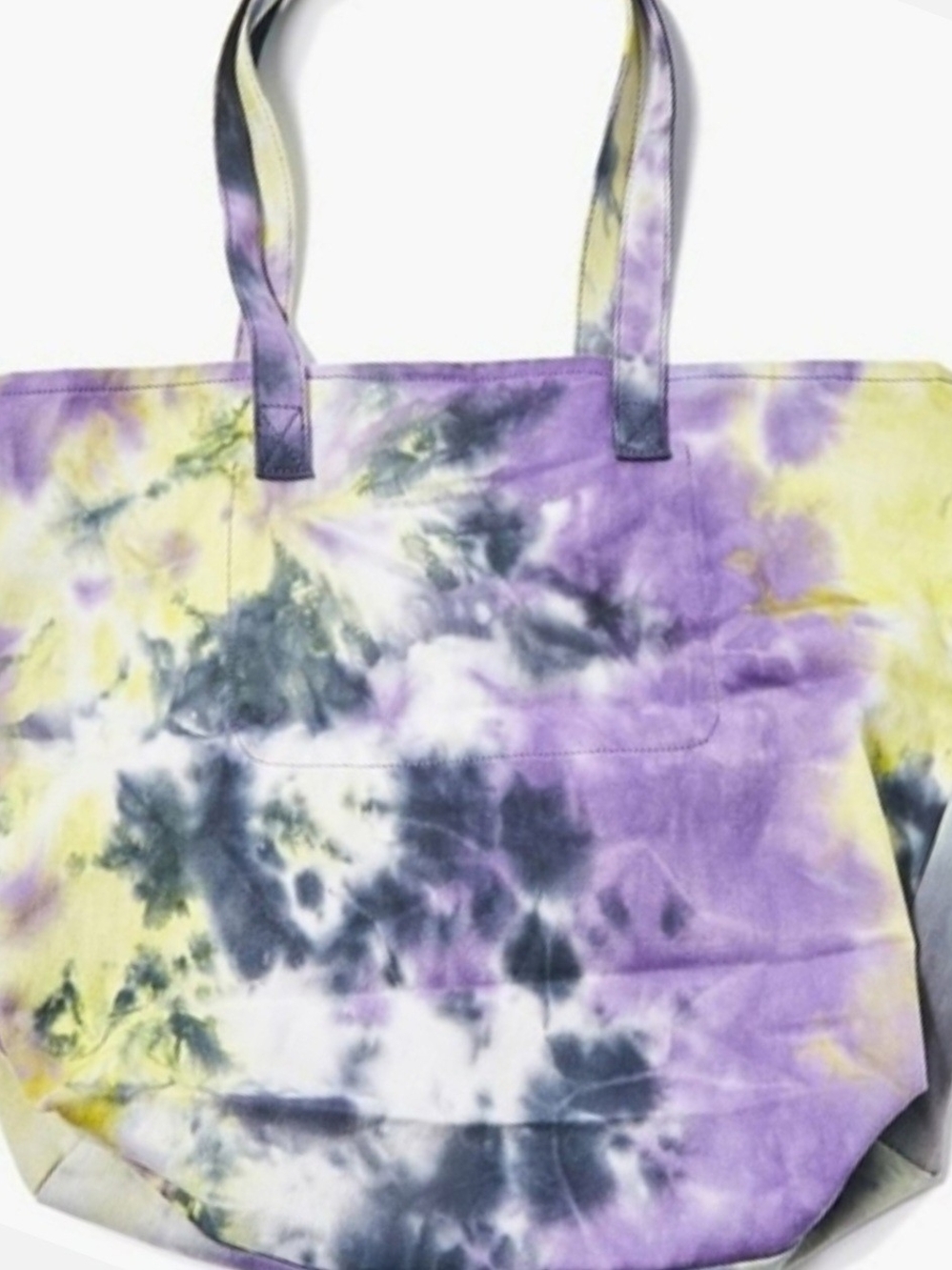 Tie-Dye Purple & Yellow Canvas Tote Bag